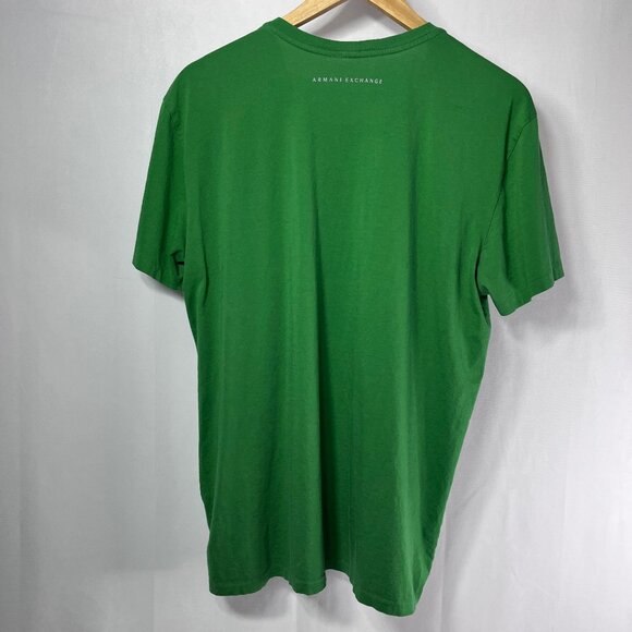 A/X Armani Exchange Men’s Size Large Slim Fit Green Short Sleeve Graphic Tee - Picture 2 of 6